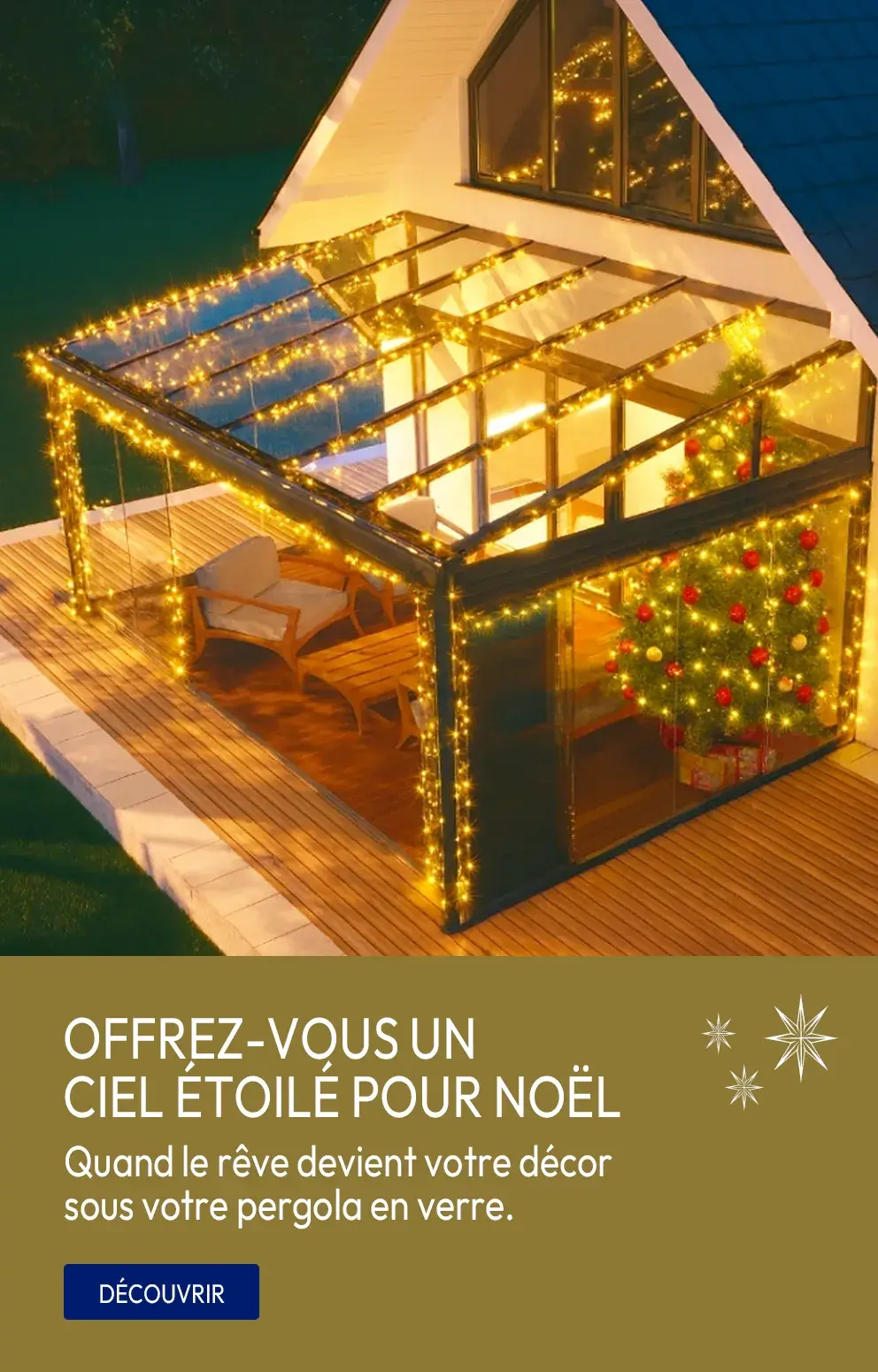 la Pergola à Toiture Modulable pour voir les étoiles.