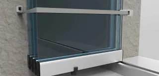 Pince de stockage pour les vantaux de la Paroi en Verre Rétractable Glass Systems