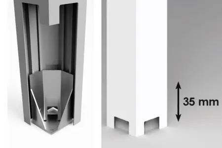 Support de sol, élements compris dans la structure de la Pergola Carport en aluminium Glass Systems
