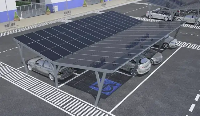 Aménagement de trois carports bio en aluminium installés en enfilade pour protéger une longue terrasse sur mesure