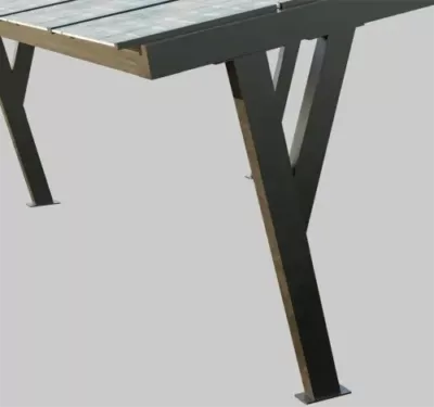 Poutres renforcées, élements compris dans la structure du Carport Photovoltaïque en aluminium Glass Systems