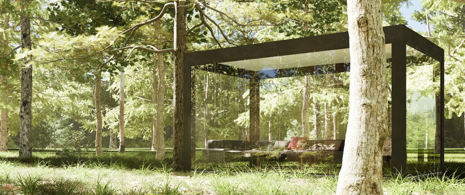 Glass Concept solution innovatante pour créer de l'ombre sur terrasse et jardin