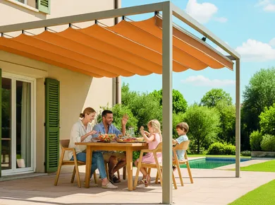 Pergola deco toile