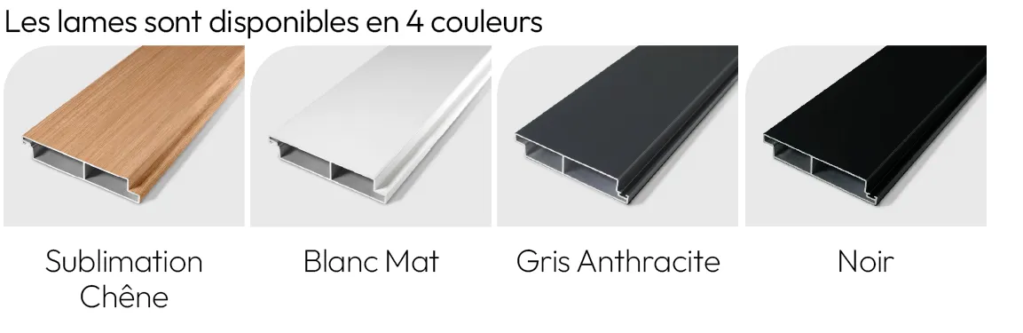 lames pergola deco de 4 couleurs