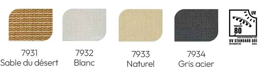 toiles pergola autoportées en aluminium de couleur grise avec toile